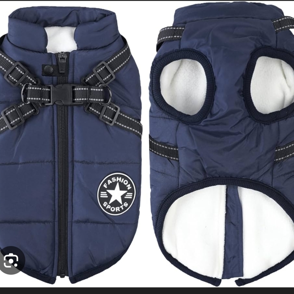 Navy Pet Puffer Jacket